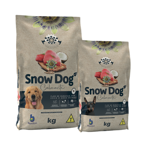 Ração de flor de maracujá, atum, coco e grão-de-bico